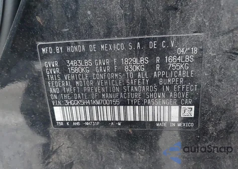 2019 Honda Fit Lx from USA, damaged, VIN 3HGGK5H41KM700155